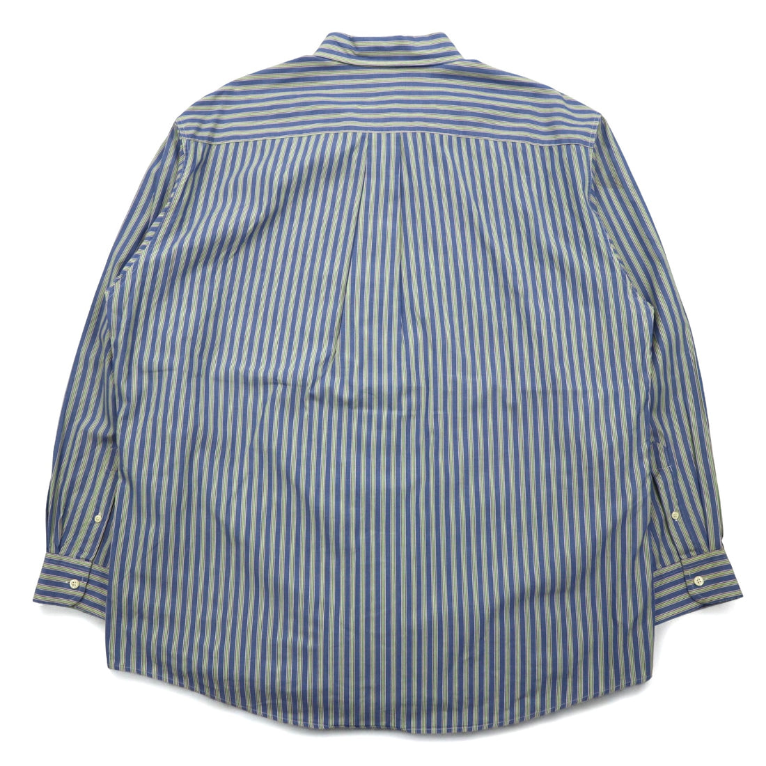 J.CREW 90s Button Down Shirt XL Blue Striped Cotton Giant Tag Big Size