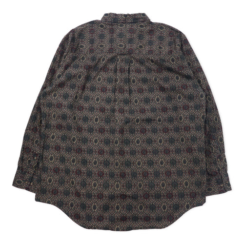 90s THE ARROW COMPANY All-over Print Button-Down Shirt, XL, Black, Cotton, SOMERSET TWILL