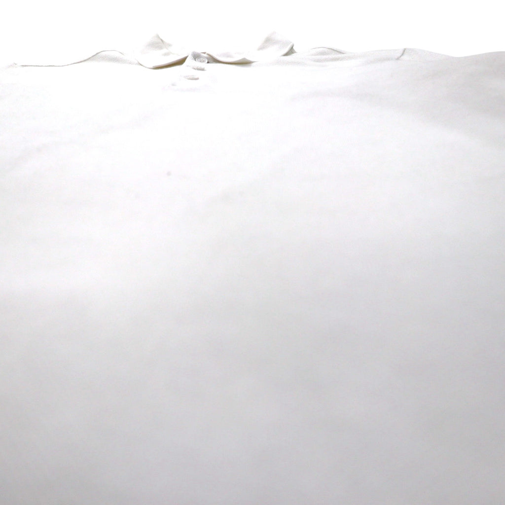 BURBERRY 現行タグ ポロシャツ L ホワイト コットン 鹿の子 ワンポイントロゴ刺繍