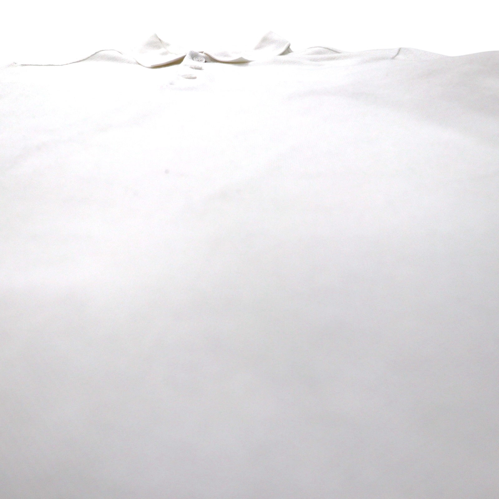 BURBERRY 現行タグ ポロシャツ L ホワイト コットン 鹿の子 ワンポイントロゴ刺繍