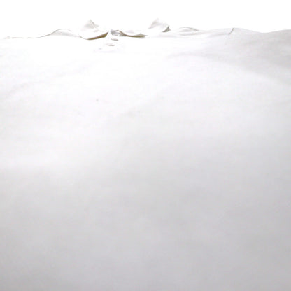 BURBERRY 現行タグ ポロシャツ L ホワイト コットン 鹿の子 ワンポイントロゴ刺繍