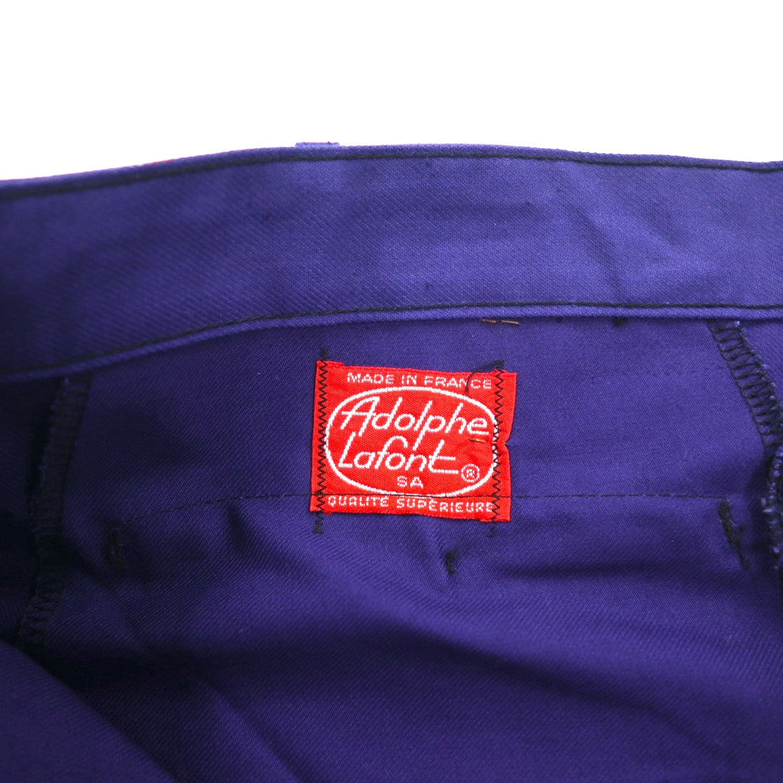 60年代 フランス製 Adolphe Lafont デッドストック モールスキン フレンチワークパンツ XL ブルー 未使用品