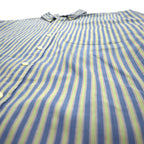J.CREW 90s Button Down Shirt XL Blue Striped Cotton Giant Tag Big Size