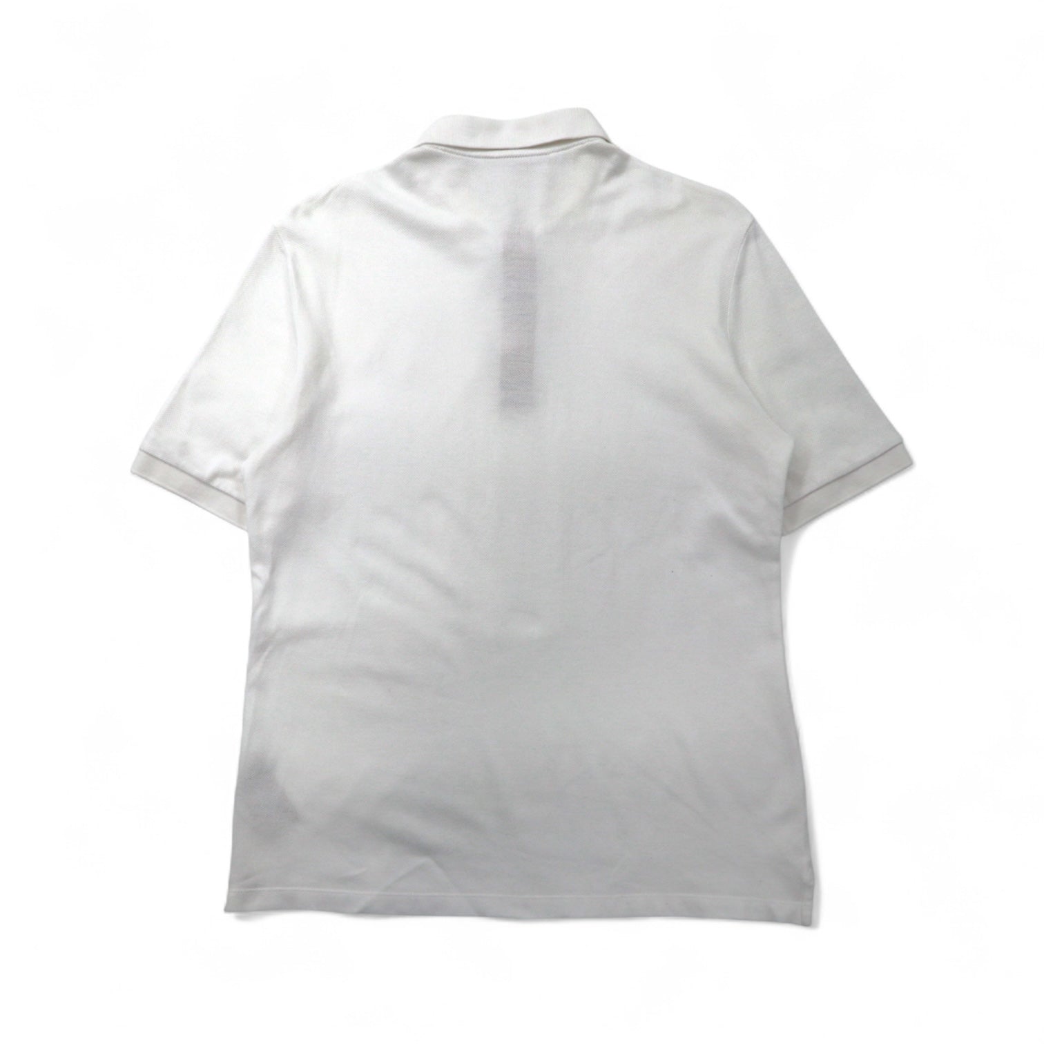 BURBERRY 現行タグ ポロシャツ L ホワイト コットン 鹿の子 ワンポイントロゴ刺繍