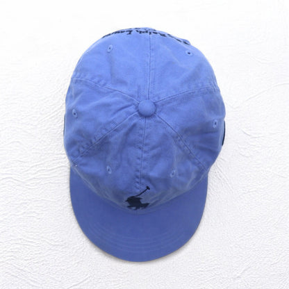 Polo by Ralph Lauren ビッグポニー刺繍 6パネルキャップ FREE ベルト ブルー コットン