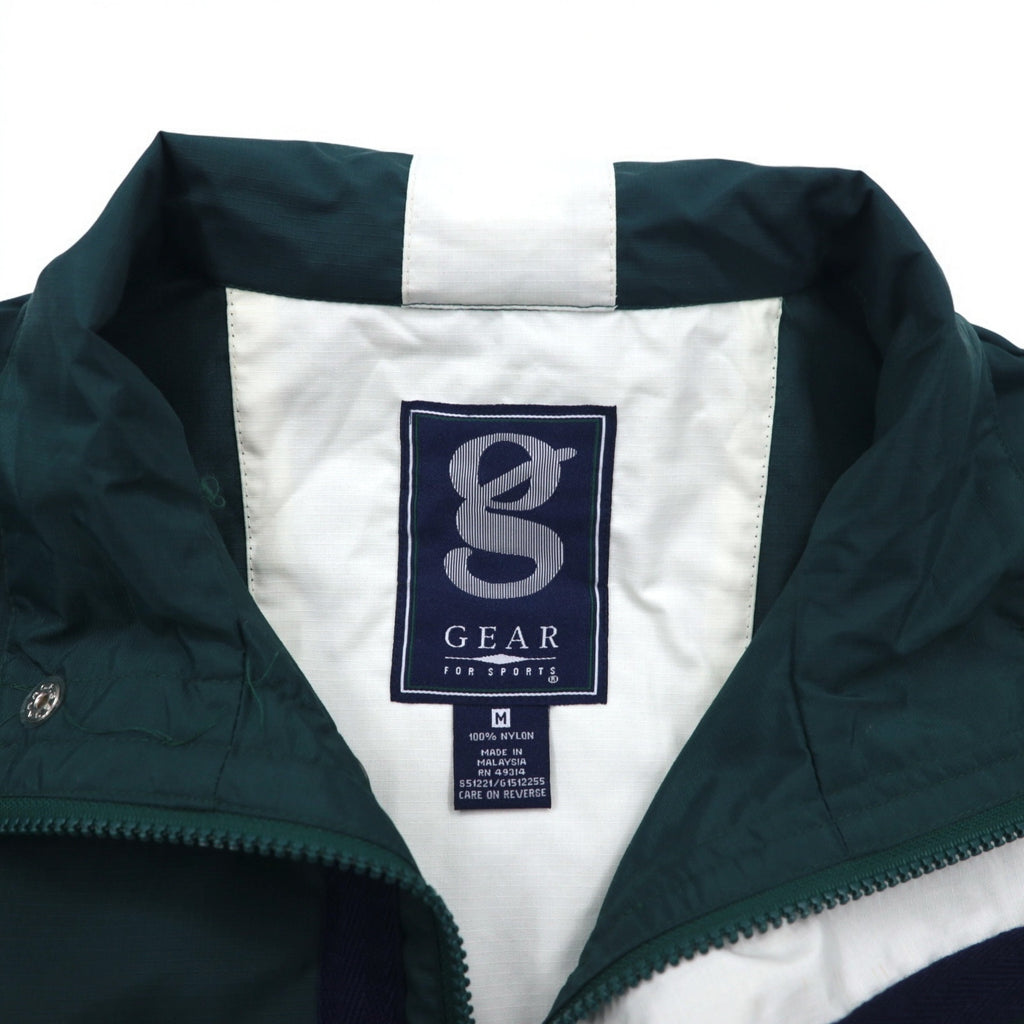 GEAR FOR SPORTS ハーフジップ ナイロンジャケット アノラックジャケット M グリーン ネイビー リップストップ