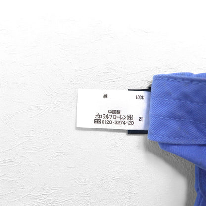 Polo by Ralph Lauren ビッグポニー刺繍 6パネルキャップ FREE ベルト ブルー コットン