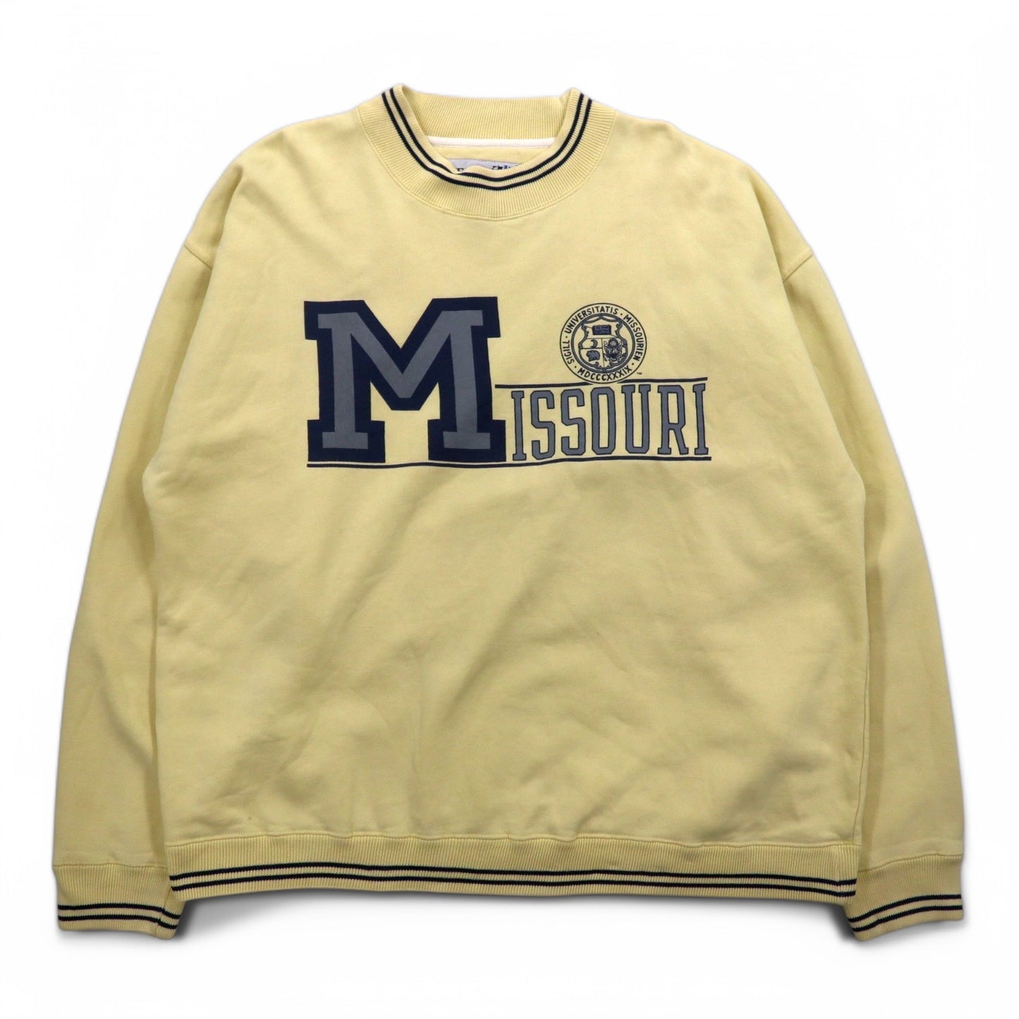 GEAR FOR SPORTS 90年代 ボトルネック リブライン スウェット L ベージュ MISSOURI