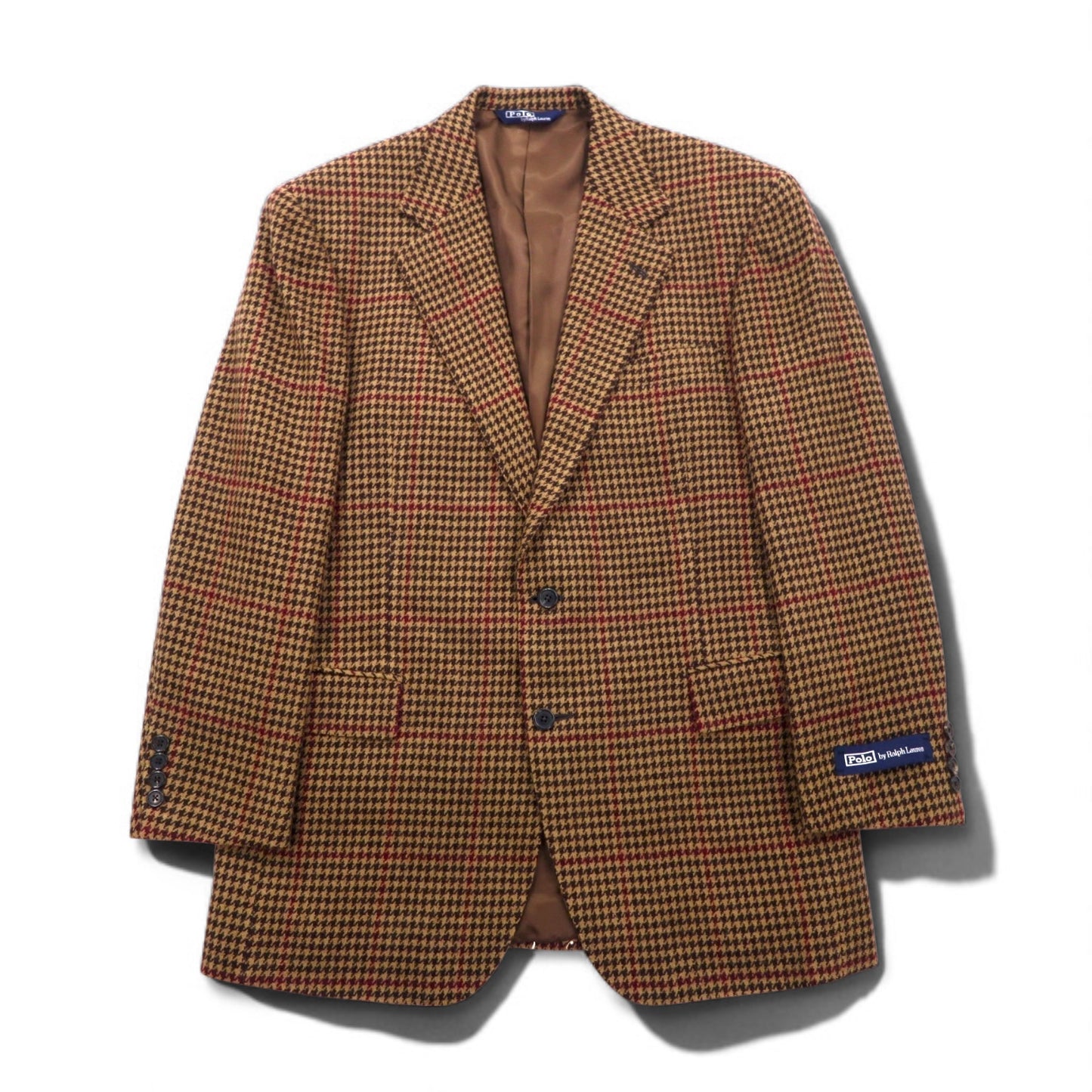Polo by Ralph Lauren 90年代 ツイード 2B テーラードジャケット L ブラウン ガンクラブチェック ウール 日本製