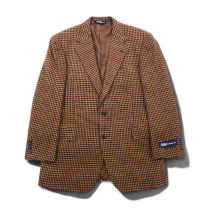 Polo by Ralph Lauren 90年代 ツイード 2B テーラードジャケット L ブラウン ガンクラブチェック ウール 日本製