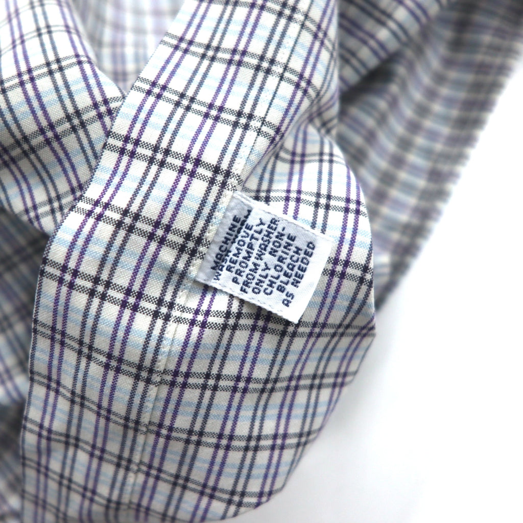 RALPH LAUREN 90年代 MCMEEL ビッグサイズ ボタンダウンシャツ L ブルー チェック スモールポニー刺繍