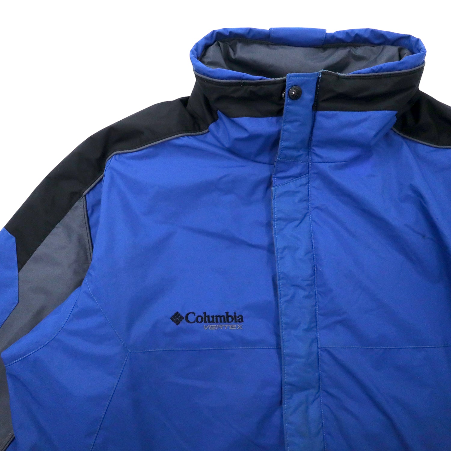 COLUMBIA VERTEX Mountain Jacket L Blue Nylon Waterproof Zip Insip SM7436