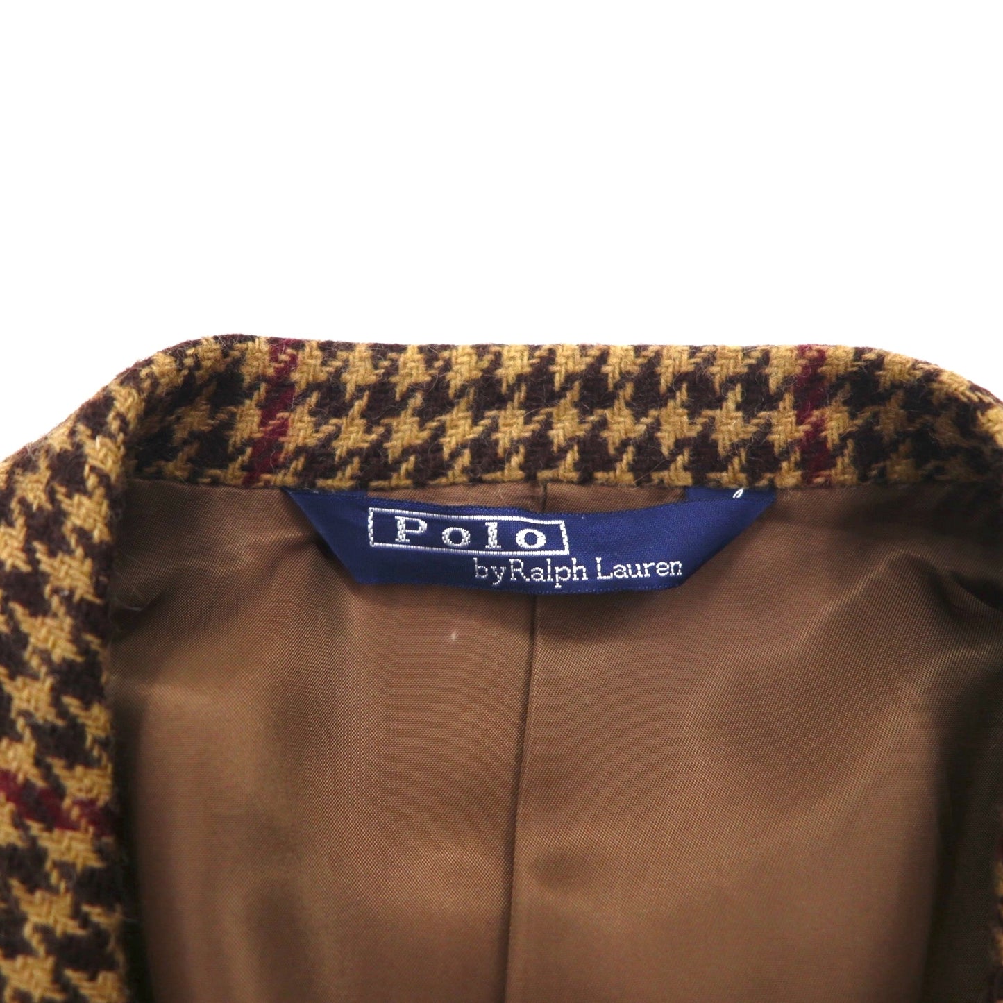 Polo by Ralph Lauren 90年代 ツイード 2B テーラードジャケット L ブラウン ガンクラブチェック ウール 日本製