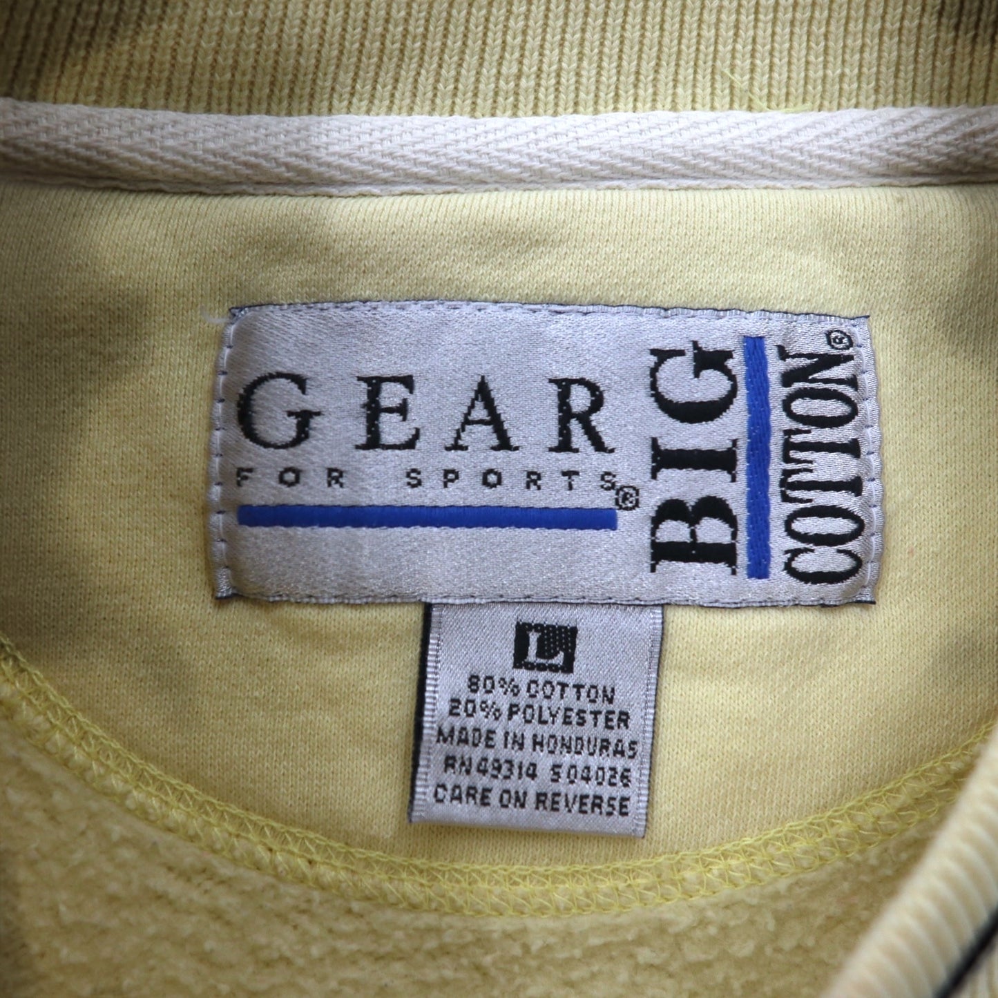 GEAR FOR SPORTS 90年代 ボトルネック リブライン スウェット L ベージュ MISSOURI