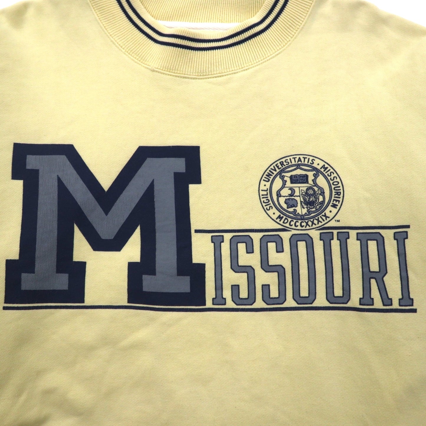 GEAR FOR SPORTS 90年代 ボトルネック リブライン スウェット L ベージュ MISSOURI