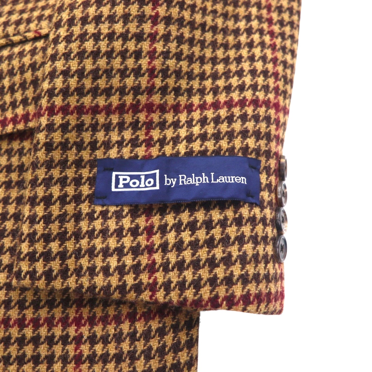 Polo by Ralph Lauren 90年代 ツイード 2B テーラードジャケット L ブラウン ガンクラブチェック ウール 日本製