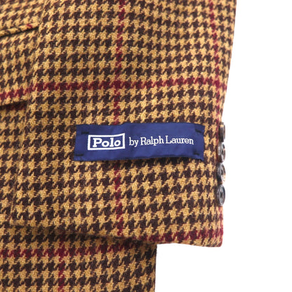 Polo by Ralph Lauren 90年代 ツイード 2B テーラードジャケット L ブラウン ガンクラブチェック ウール 日本製