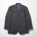 90s Vintage Blazer by DOMINIQUE MORLOTTI. Houndstooth 3B Tweed Tailored Jacket, Size M, Glen Check, Made in Japan.