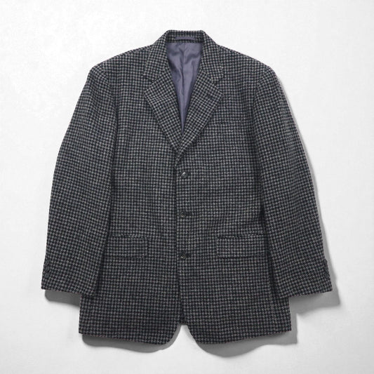 90s Vintage Blazer DOMINIQUE MORLOTTI 千鳥格子 3B ツイード テーラードジャケット M グレンチェック 日本製