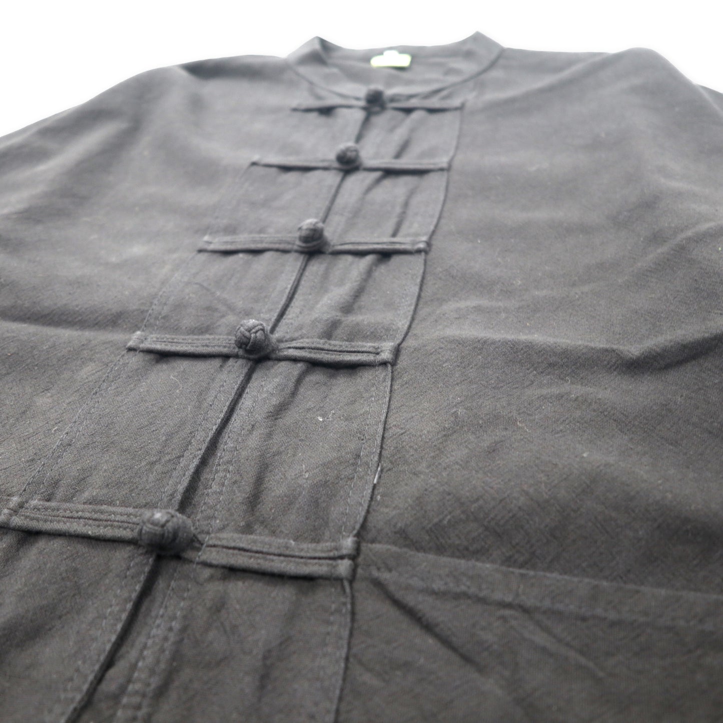 KURISP チャイナシャツジャケット XL ブラック コットン ビッグサイズ タイ製