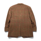 Polo by Ralph Lauren 90s Tweed 2B Tailored Jacket, Size L, Brown, Gun Club Check, Wool, Made in Japan