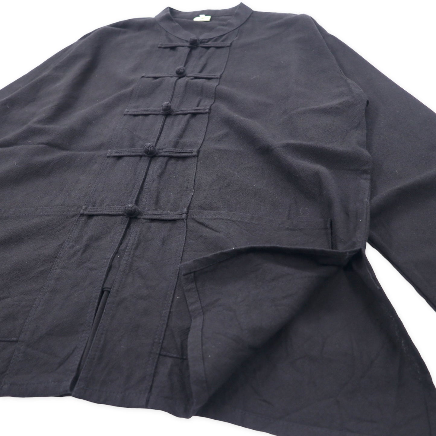 KURISP チャイナシャツジャケット XL ブラック コットン ビッグサイズ タイ製