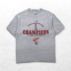 Lee SPORT 90年代 NHL プリント Tシャツ L グレー コットン DETROIT RED WINGS