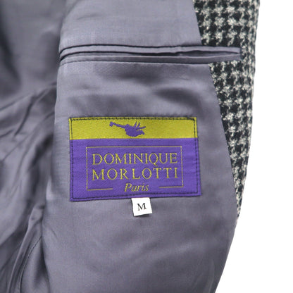 90s Vintage Blazer DOMINIQUE MORLOTTI 千鳥格子 3B ツイード テーラードジャケット M グレンチェック 日本製