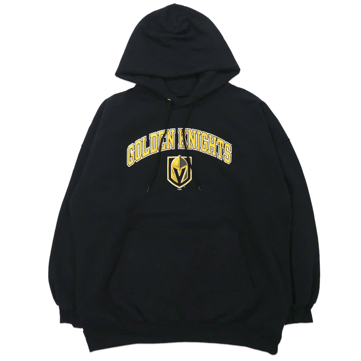 NHL GOLDEN KNIGHTS プルオーバーパーカー 2XL ブラック コットン 裏起毛 Hanesボディ ビッグサイズ