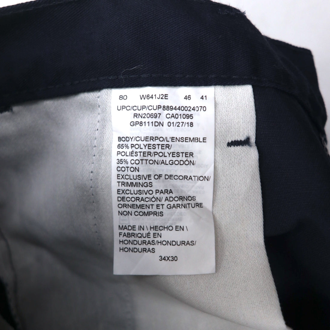 Dickies チノパンツ ワークパンツ L ネイビー ポリエステル コットン GP8111