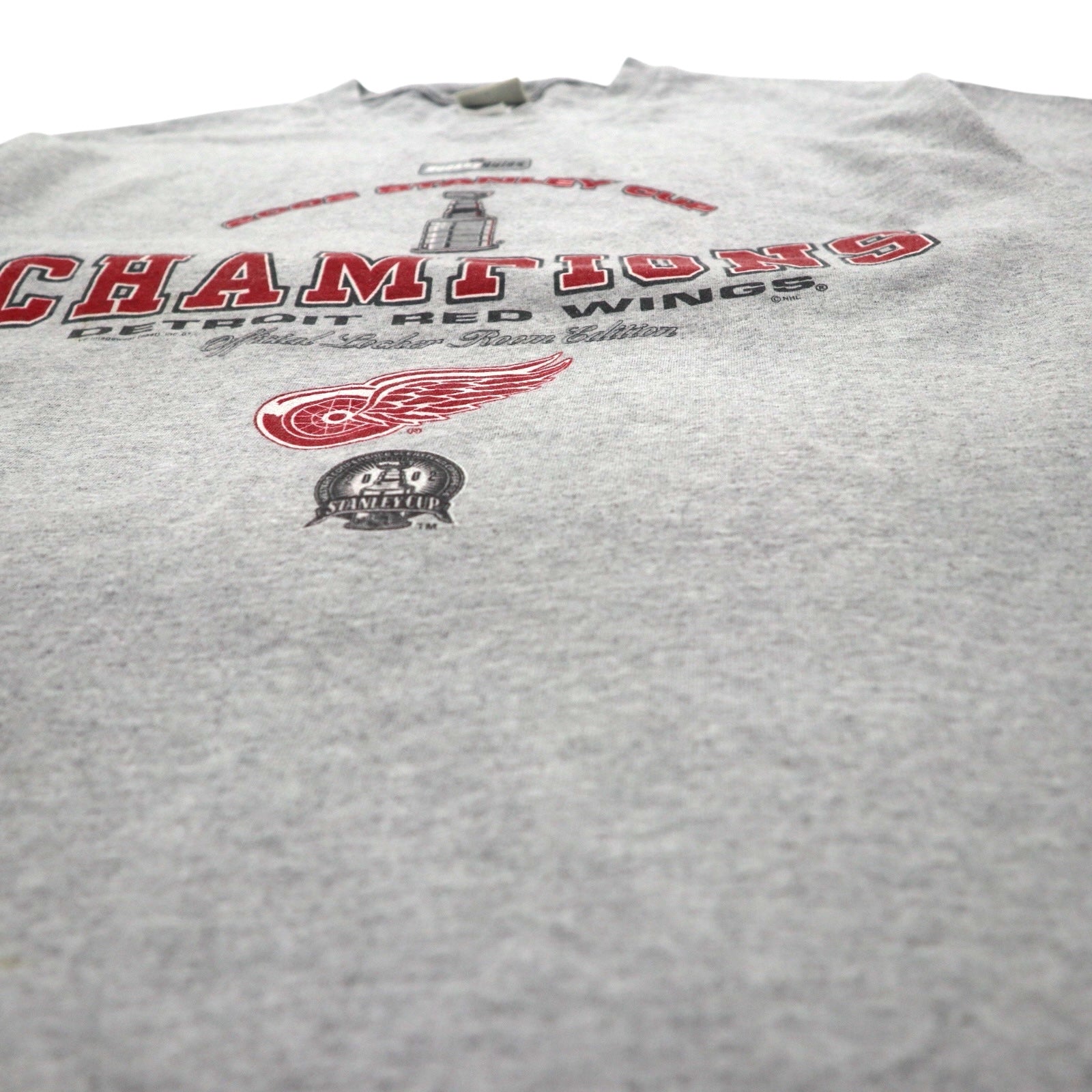 Lee SPORT 90年代 NHL プリント Tシャツ L グレー コットン DETROIT RED WINGS