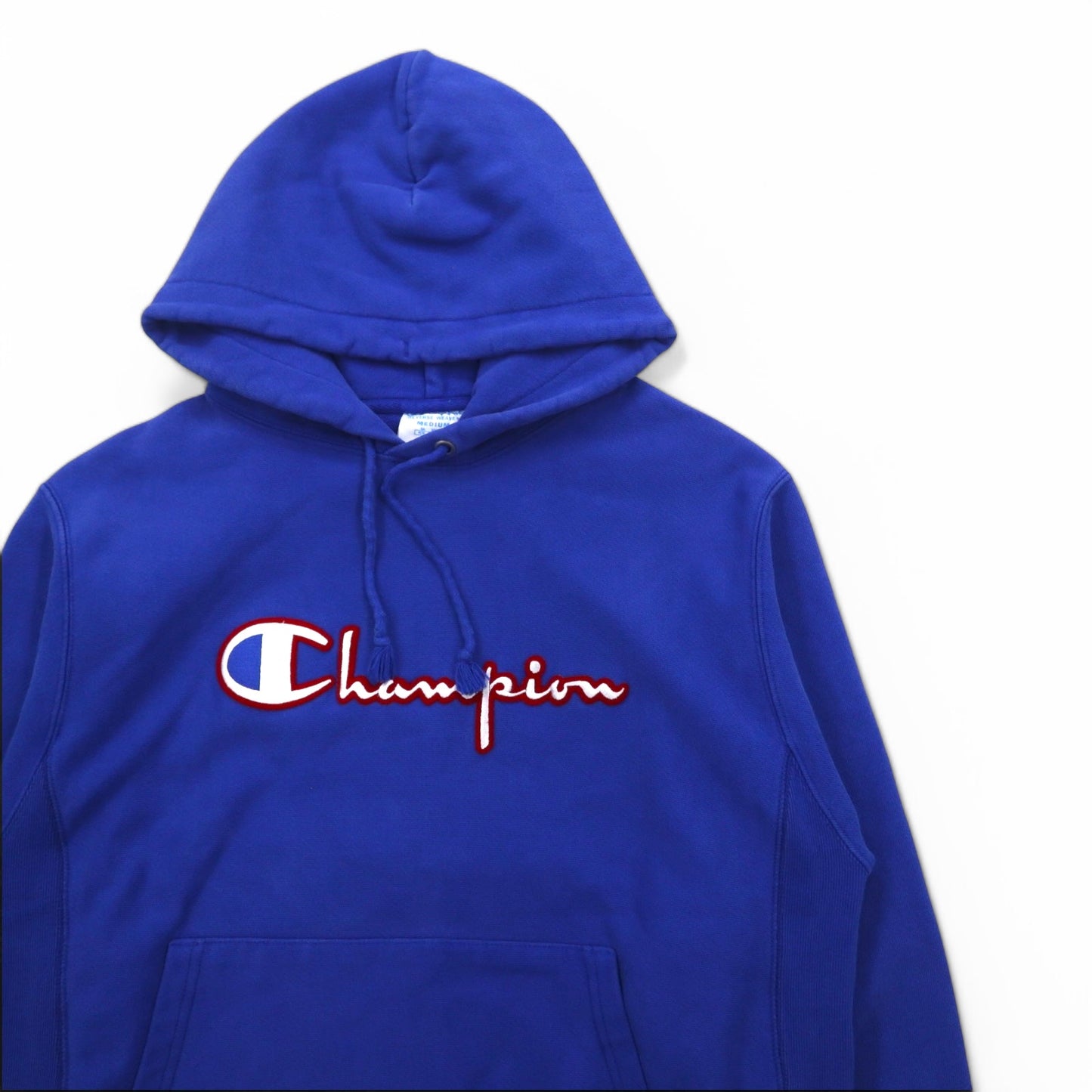 Champion リバースウィーブ REVERSE WEAVE プルオーバーパーカー XL ブルー スクリプトロゴ 青単タグ 復刻 ホンジュラス製