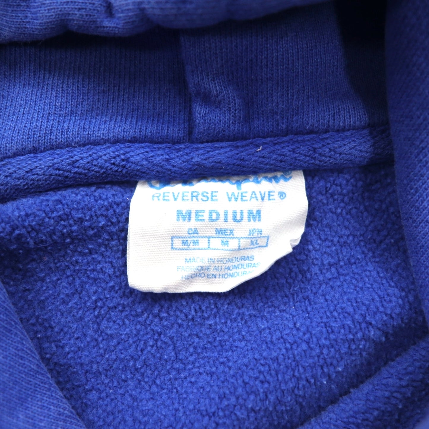 Champion リバースウィーブ REVERSE WEAVE プルオーバーパーカー XL ブルー スクリプトロゴ 青単タグ 復刻 ホンジュラス製