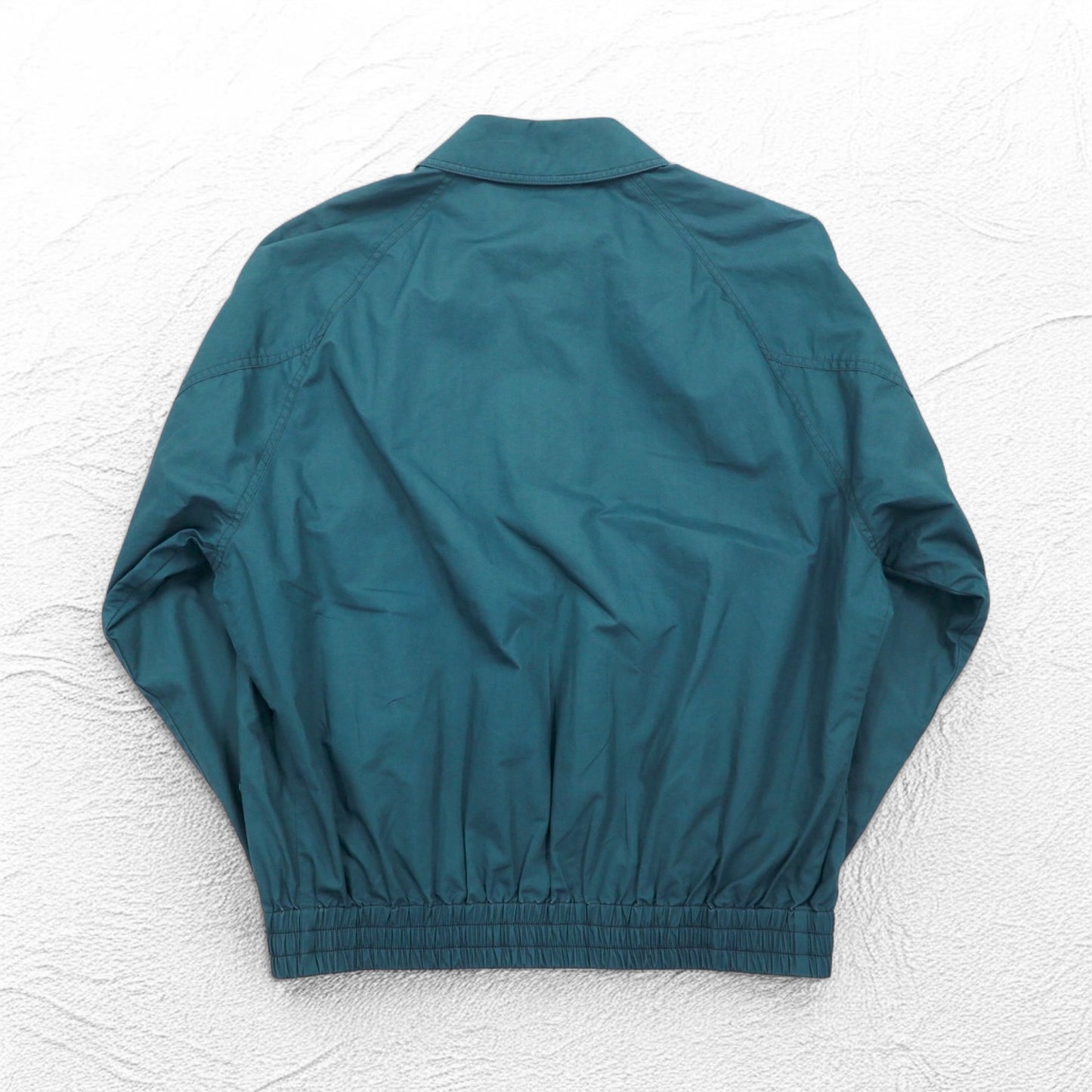 Burberrys 90年代 スウィングトップ ハリントンジャケット S グリーン 裏地ノバチェック切り替え ワンポイントロゴ刺繍 日本製