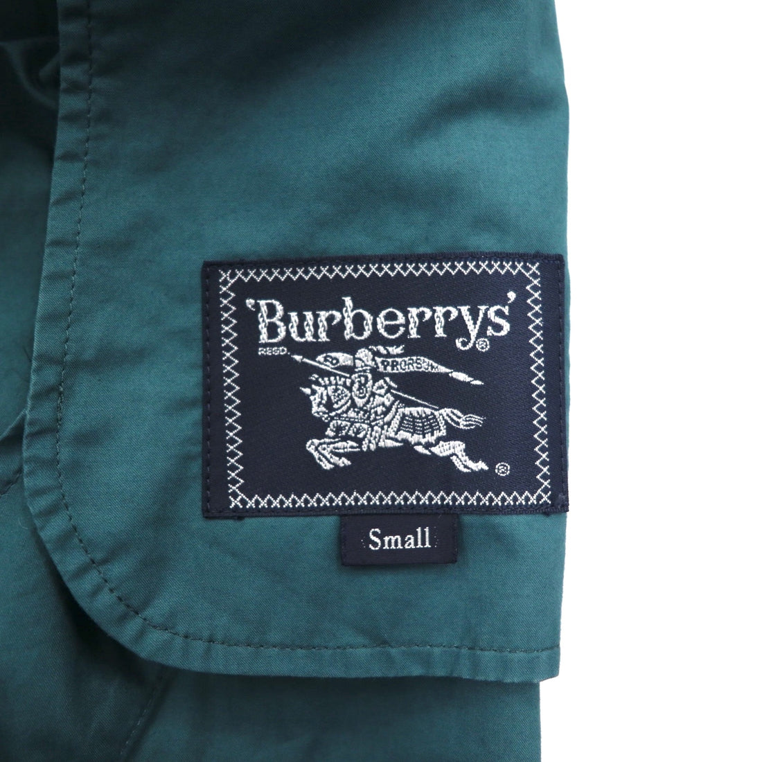 Burberrys 90s Swing Top Harrington Jacket S Green Nova Check Lining One Point Logo Embroidery Made in Japan