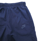 NIKE Woven Wind Pants Track Pants Jersey L Navy Stretch Waist Lined Track Pants Blue 274010-451
