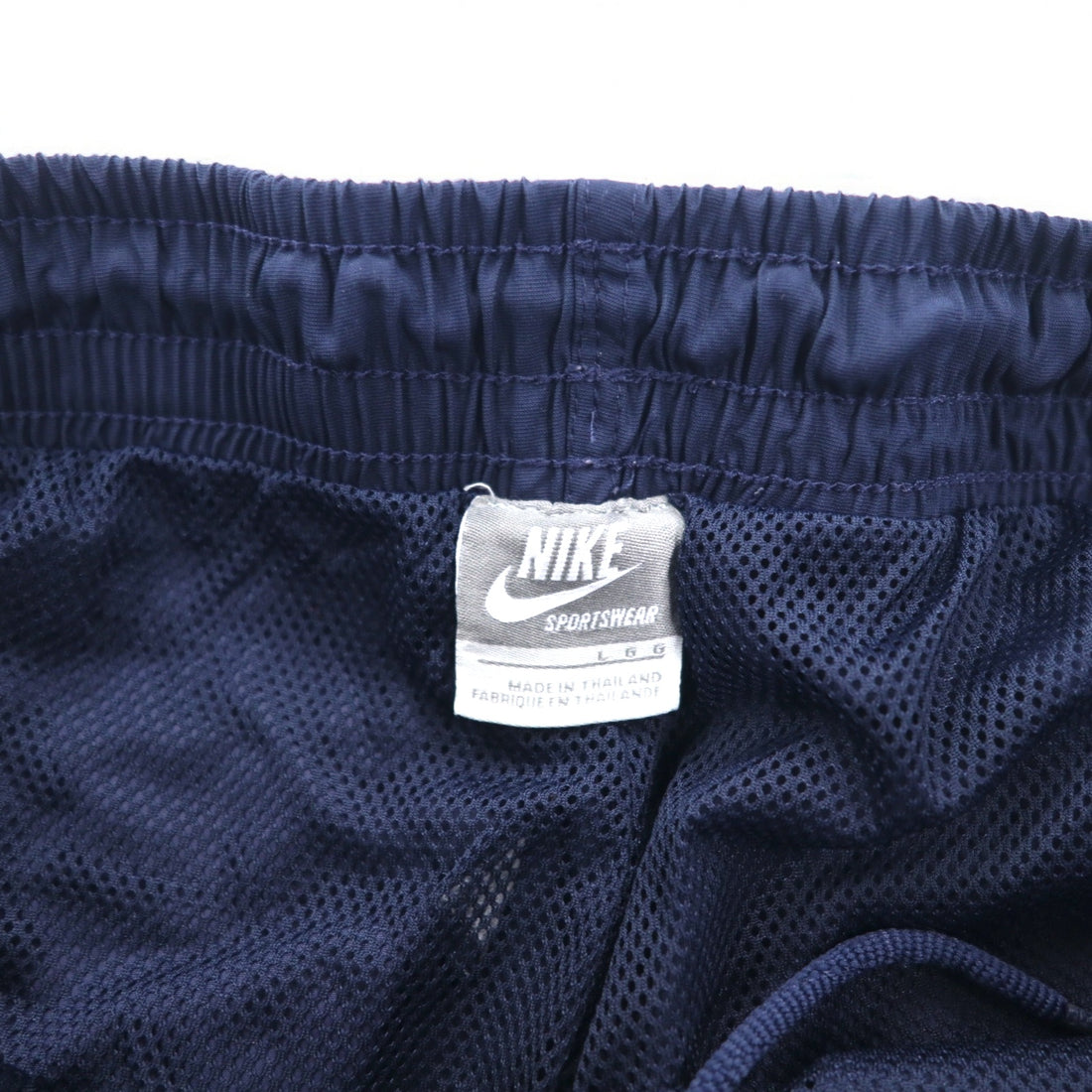 NIKE Woven Wind Pants Track Pants Jersey L Navy Stretch Waist Lined Track Pants Blue 274010-451