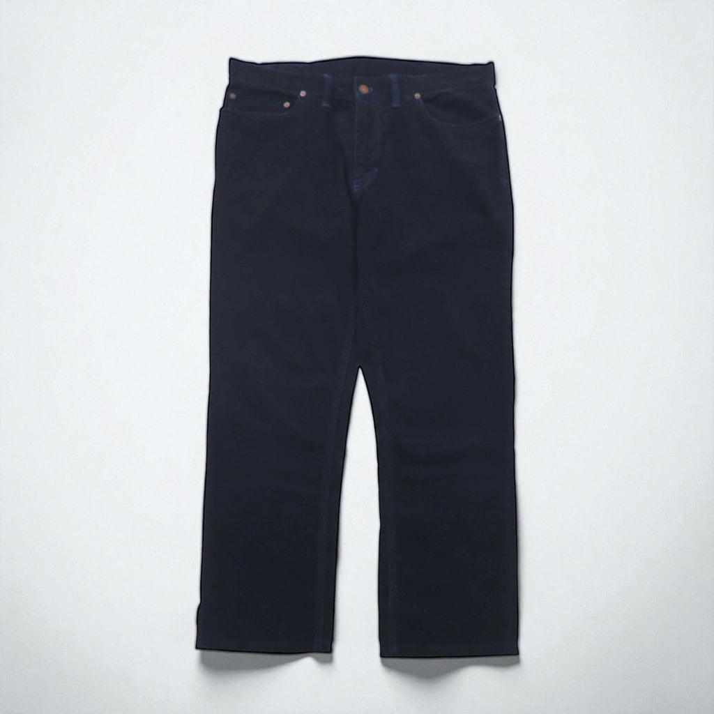 Polo Ralph Lauren コーデュロイ チノパンツ ワークパンツ L ネイビー レザーパッチ