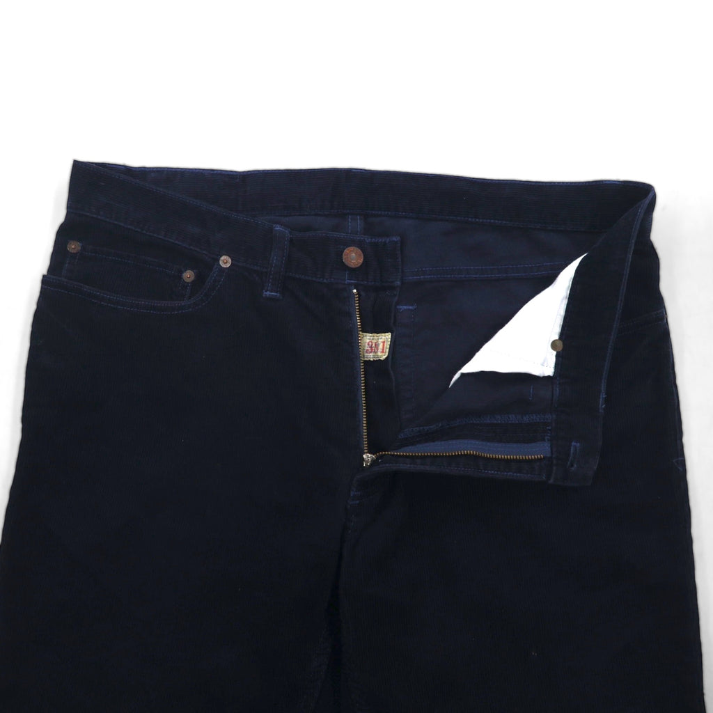 Polo Ralph Lauren コーデュロイ チノパンツ ワークパンツ L ネイビー レザーパッチ
