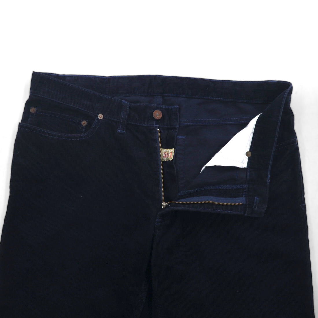 Polo Ralph Lauren コーデュロイ チノパンツ ワークパンツ L ネイビー レザーパッチ