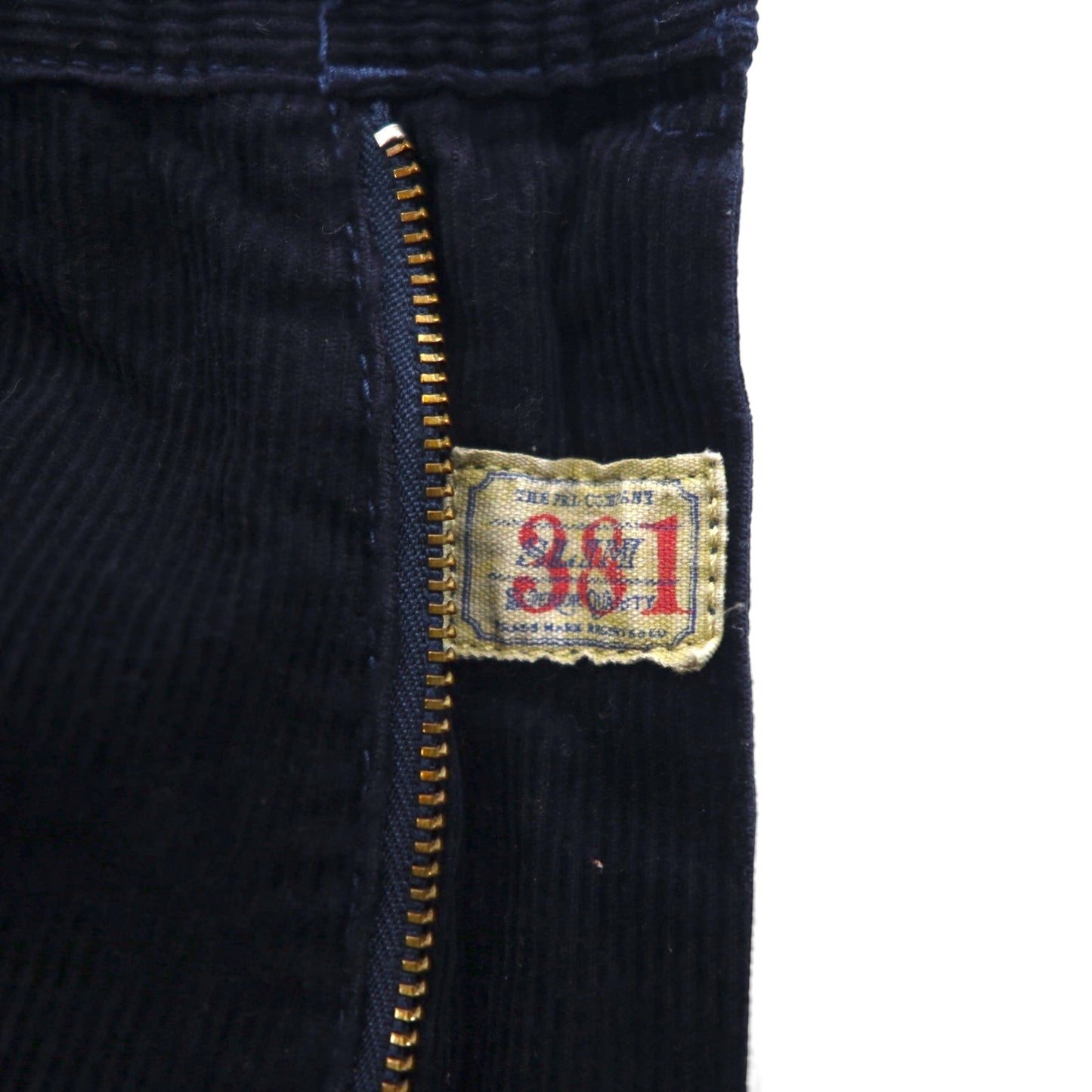 Polo Ralph Lauren Corduroy Chino Work Pants, Size L, Navy with Leather Patches