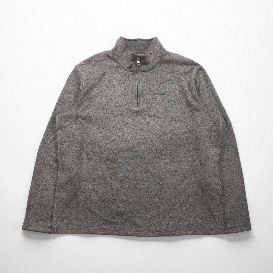 Eddie Bauer Half-Zip Fleece Jacket, XL, Gray, Polyester