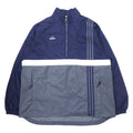 日本然リトテ-古着オンライン-adidas 90年代 ハーフジップ ナイロンジャケット XL ネイビー 3ストライプス 万国旗タグ ビッグサイズ-adidas 90's Half Zip Windbreaker XL Navy 3 Striped Banners Tag Big Size