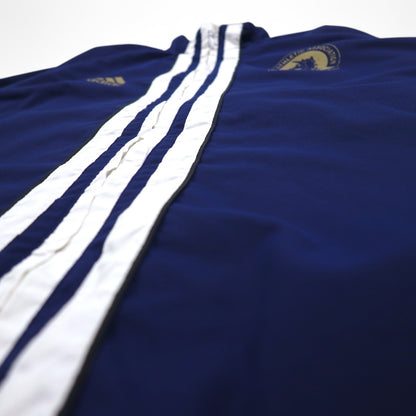 adidas 90年代 万国旗タグ センター 3ストライプ ナイロン トラックジャケット ジャージ  L ネイビー Boston Marathon