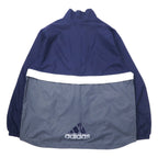 adidas 90s Half Zip Nylon Jacket XL Navy 3 Stripes International Flag Tag Big Size