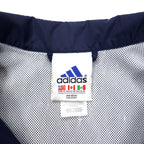 adidas 90s Half Zip Nylon Jacket XL Navy 3 Stripes International Flag Tag Big Size