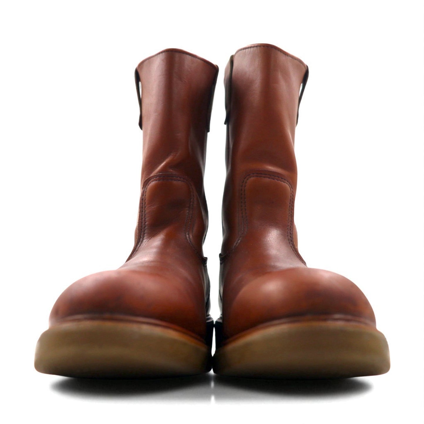 REDWING 87年 USA製 80s 11inch PECOS ペコスブーツ 30cm ブラウン レザー 1155 プリント羽タグ 縦羽