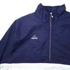 adidas 90s Half Zip Nylon Jacket XL Navy 3 Stripes International Flag Tag Big Size