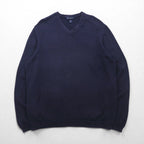 Brooks Brothers Vネック ピマコットン ニット セーター L ネイビー