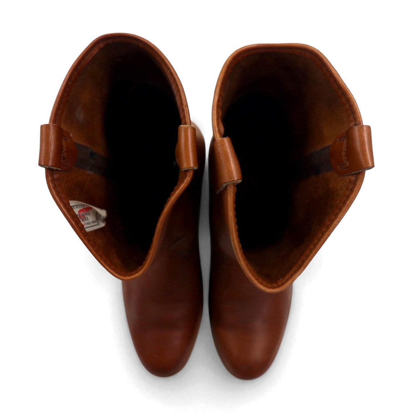 REDWING 87年 USA製 80s 11inch PECOS ペコスブーツ 30cm ブラウン レザー 1155 プリント羽タグ 縦羽